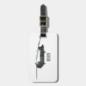 Étiquette À Bagage Illustration d'un hélicoptère de l'armée de Chinoo (Devant Vertical)