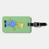 Étiquette À Bagage Illustration D'Un Mécanique Brontosaurus. (Devant horizontal)