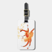 Étiquette À Bagage Illustration D'Un Raptor Danseur Ballerina. 2 (Devant Vertical)