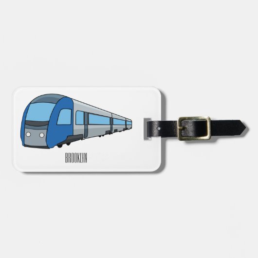 Étiquette À Bagage Illustration d'un train électrique (Devant horizontal)