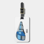 Étiquette À Bagage Illustration d'un train électrique (Devant Vertical)