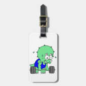 Étiquette À Bagage Illustration D'Un Tricératops Poids De Levage. (Devant Vertical)