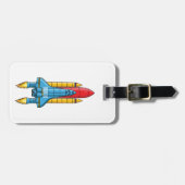 Étiquette À Bagage Illustration d'un vaisseau de fusées (Devant horizontal)