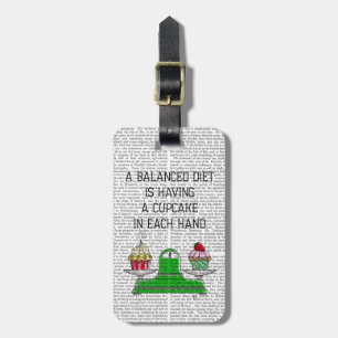 Étiquette À Bagage Illustration d'une alimentation équilibrée