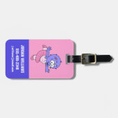 Étiquette À Bagage Illustration D'Une Danse De Ballet Triceratops. (Devant horizontal)