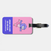 Étiquette À Bagage Illustration D'Une Danse De Ballet Triceratops. (Dos horizontal)