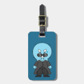 Étiquette À Bagage Illustration D'Une Matrice Tricératops. (Devant Vertical)