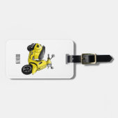 Étiquette À Bagage Illustration d'une moto cyclable (Devant horizontal)