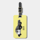 Étiquette À Bagage Illustration d'une voiture de police (Devant Vertical)