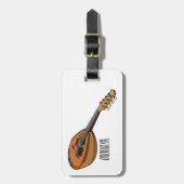 Étiquette À Bagage Illustration en mandoline (Devant Vertical)