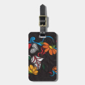 Étiquette À Bagage Illustration florale (Devant Vertical)