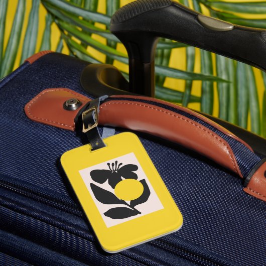 Étiquette À Bagage Illustration florale d'art (Insitu Rectoal 1)