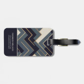 Étiquette À Bagage Illustration géométrique en or (Dos horizontal)