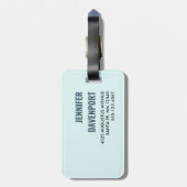 Étiquette À Bagage Illustration graphique des renards orange mignons (Dos Vertical)