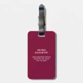 Étiquette À Bagage Illustration graphique moderne de Noël rouge (Dos Vertical)