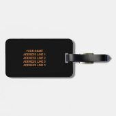 Étiquette À Bagage Illustration Hamburger Fast Food Avec Texte Person (Dos horizontal)