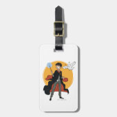 Étiquette À Bagage Illustration HARRY POTTER™ et Hedwig (Devant Vertical)