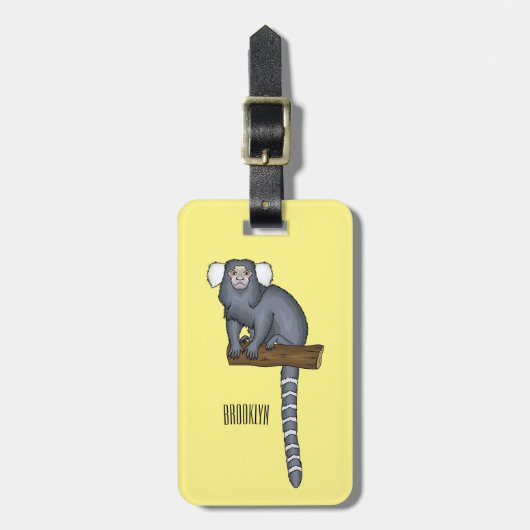Étiquette À Bagage Illustration marmoset commune (Devant Vertical)