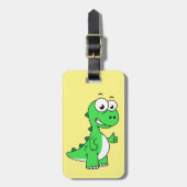 Étiquette À Bagage Illustration Mignonne Du Tyrannosaurus Rex. 2 (Devant Vertical)