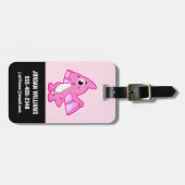 Étiquette À Bagage Illustration Mignonne D'Un Pterodactyl. (Devant horizontal)