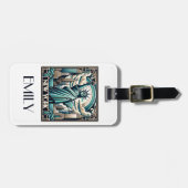 Étiquette À Bagage Illustration New York style Art déco (Devant horizontal)