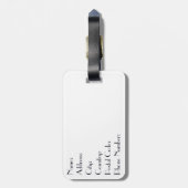 Étiquette À Bagage Illustration New York style Art déco (Dos Vertical)