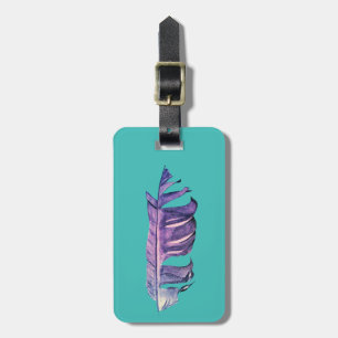 Étiquette À Bagage Illustration originale de dessin de plumes