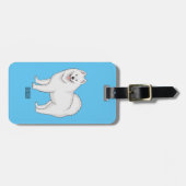 Étiquette À Bagage Illustration Samoyed dog (Devant horizontal)