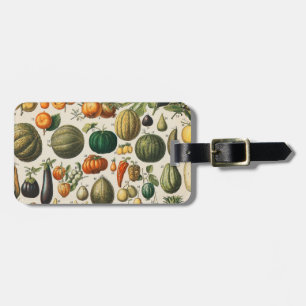 Étiquette À Bagage Illustration scientifique végétale des fruits