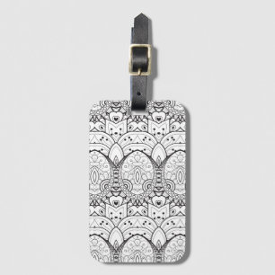 Étiquette À Bagage Illustration tribale inspirée