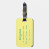 Étiquette À Bagage Illustration végétale de caricature à l'ail mignon (Dos Vertical)