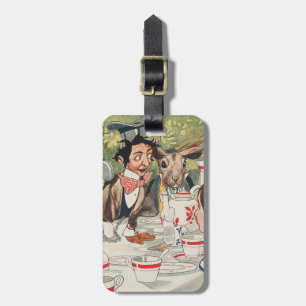 Étiquette À Bagage Illustration vintage de la fête de thé du Chapelie