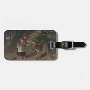 Étiquette À Bagage Illustration vintage du conte de fée du Petit Chap