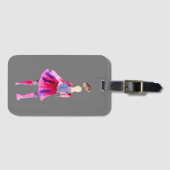 Étiquette À Bagage Illustrations de mode figures art aquarelle (Devant Horizontal)