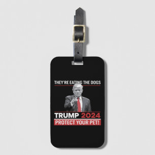 Étiquette À Bagage Ils mangent le débat Trump 2024 sur les chiens
