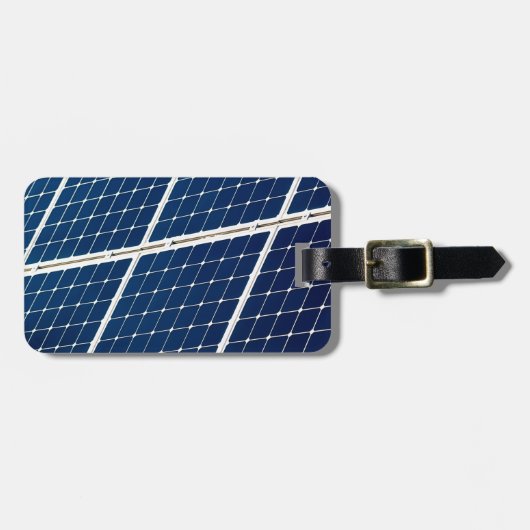 Étiquette À Bagage Image amusante d'un panneau solaire (Devant horizontal)