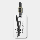 Étiquette À Bagage Image de l'aéronef pour le numéro de bagage (Devant Vertical)