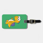 Étiquette À Bagage Image Mignonne D'Un Spinosaure. 2 (Devant horizontal)