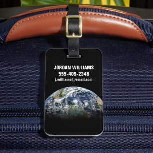 Étiquette À Bagage Image Mosaïque De La Planète Terre Avec 3 Ouragans