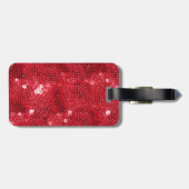 Étiquette À Bagage Image Motif de la séquence rouge Faux (Dos horizontal)