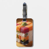 Étiquette À Bagage Imaginaire Cute Sushi Petit Cube (Dos Vertical)