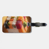 Étiquette À Bagage Imaginaire Cute Sushi Petit Cube (Dos horizontal)