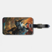 Étiquette À Bagage Imaginaire Fleurs Vivides Majestic Rhino (Dos horizontal)