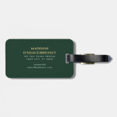 Étiquette À Bagage Imaginaire médiéval vert Nom de l'épée d'or (Dos horizontal)