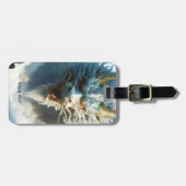 Étiquette À Bagage Imaginaire mignon grand dragon fort (Devant horizontal)