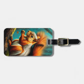 Étiquette À Bagage Imaginaire mignon Vivid Majestic écureuil rouge (Devant horizontal)