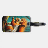 Étiquette À Bagage Imaginaire mignon Vivid Majestic écureuil rouge (Dos horizontal)