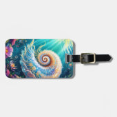 Étiquette À Bagage Imaginaire Nature mignonne Monde sous-marin (Devant horizontal)