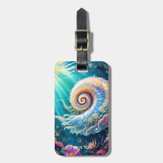 Étiquette À Bagage Imaginaire Nature mignonne Monde sous-marin (Devant Vertical)