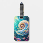 Étiquette À Bagage Imaginaire Nature mignonne Monde sous-marin (Dos Vertical)
